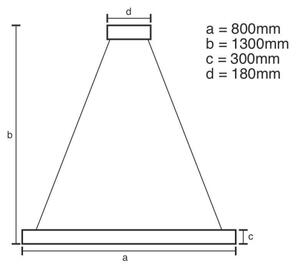 Lustră LED dimabilă pe cablu LED/175W/230V 3000-6500K auriu + telecomandă