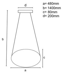 Lustră LED dimabilă pe cablu LED/40W/230V 3000-6500K negru + telecomandă