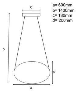 Lustră LED dimabilă pe cablu Brilagi COSMOWAVE LED/70W/230V 3000-6500K alb + telecomandă