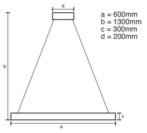 Lustră LED dimabilă pe cablu LED/130W/230V 3000-6500K auriu + telecomandă