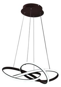 Lustră LED dimabilă pe cablu LED/65W/230V 3000-6500K maro + telecomandă