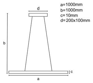Lustră LED dimabilă pe cablu LED/40W/230V 3000-6500K crom + telecomandă