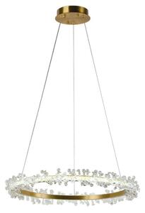 Lustră LED dimabilă pe cablu LED/40W/230V 3000-6500K auriu + telecomandă