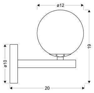 Lampă de perete KAMA 1xG9/28W/230V negru