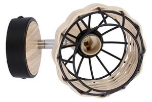 Spot de perete TAJGA 1xE14/40W/230V ratan/negru
