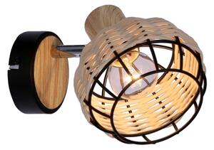 Spot de perete TAJGA 1xE14/40W/230V ratan/negru