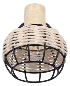Spot de perete TAJGA 1xE14/40W/230V ratan/negru