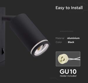 Spot de perete 1xGU10/35W/230V negru