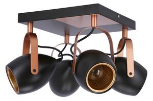 Spot ANICA 4xE14/40W/230V negru/cupru