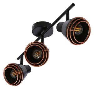 Spot NERIA 3xE14/40W/230V negru/cupru