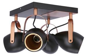 Spot ANICA 4xE14/40W/230V negru/cupru