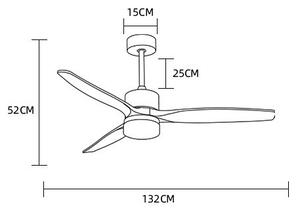 Ventilator LED Immax NEO 07165-S ELEGANTE LED/18W/230V Wi-Fi Tuya + telecomandă