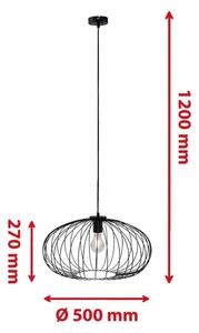 Lustră pe cablu KAGO 1xE27/60W/230V Briloner 4023-015