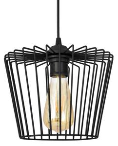 Lustră pe cablu TORRI 1xE27/15W/230V d. 23 cm negru