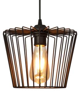 Lustră pe cablu TORRI 1xE27/15W/230V d. 23 cm negru