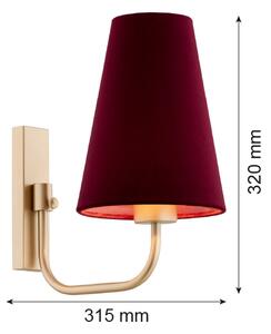 Lampă de perete SAFIANO 1xE27/15W/230V roșu-burgund Argon 8376