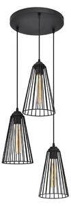 Lustră pe cablu TORRI 3xE27/15W/230V negru