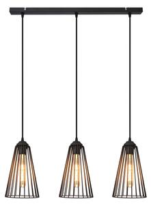 Lustră pe cablu TORRI 3xE27/15W/230V negru