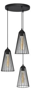 Lustră pe cablu TORRI 3xE27/15W/230V negru