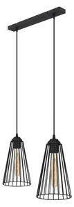 Lustră pe cablu TORRI 2xE27/15W/230V negru