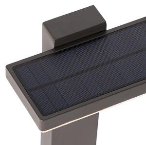 Bolard exterior gri inchis 50 cm cu LED si solar - Sunnie