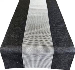 Față de masă neagră elegantă decorată cu zirconiu cubic Lățime: 50 cm | Lungime: 100 cm