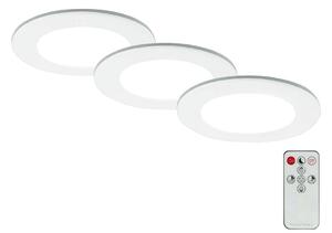 SET 3x corp de iluminat LED încastrat pentru baie LED/4,8W/230V IP44 Briloner + telecomandă