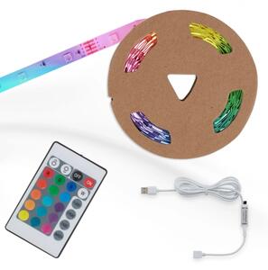Bandă LED RGB dimabilă 6,6m LED/6W/USB Brilo + telecomandă