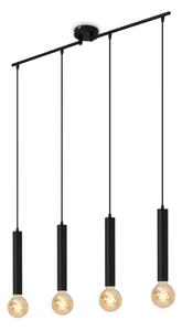 Lustră pe cablu LONGA 4xE27/60W/230V negru Briloner