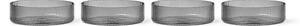 Ripple Bol Set of 4 Smoked Grey - Ferm Living