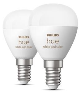 SET 2x bec LED RGBW dimabil Philips Hue WACA P45 E14/5,1W/230V