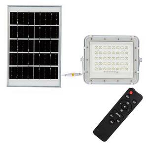 Proiector LED solar de exterior LED/10W/3,2V IP65 6400K alb + telecomandă