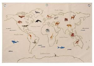 The World Textile Map Off-White - Ferm Living