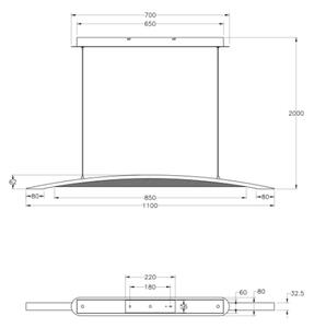 Lustră LED dimabilă pe cablu CORDOBA LED/36W/230V alb Fabas Luce 3697-40-102