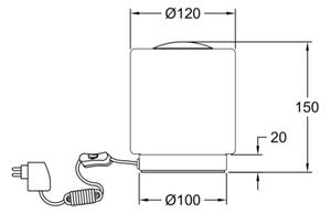 Lampă LED dimabilă de masă SIMI LED/8W/230V argintiu Fabas Luce 3257-30-138