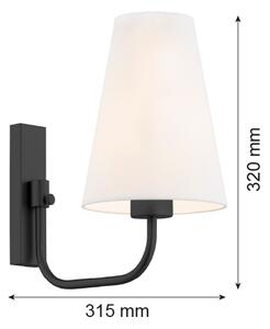 Lampă de perete SAFIANO 1xE27/15W/230V negru Argon 8376