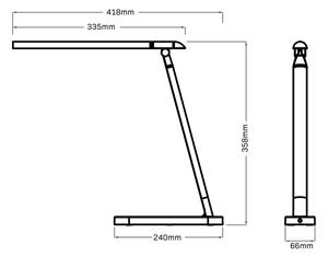 Lampă LED tactilă dimabilă de masă MADERA LED/7W/230V alb