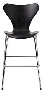 Series 7 Junior Chair Black/Chrome - Fritz Hansen