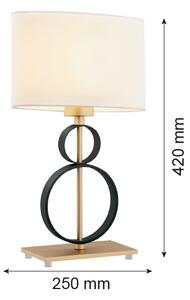 Argon 8373 - Lampă de birou PERSEO 1xE27/15W/230V, 42 cm crem/negru