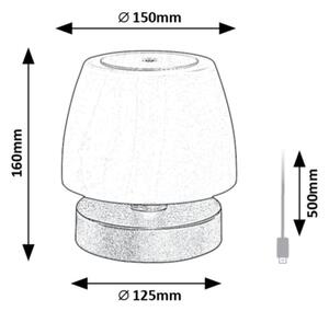 Rabalux 7040 ODERA LED lampă de birou reglabilă LED/3W/5V 2000 mAh IP44