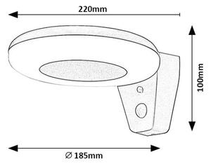 Rabalux 77010 - Lampă solară LED cu senzor CERTOVO LED/4W/3,7V IP44