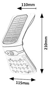 Rabalux 77022 - Lampă solară LED reglabilă cu senzor LED/4W/3,7V IP44