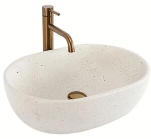 Rea Amelia lavoar 48x34.5 cm ovale de blat maro/bej mat REA-U8480