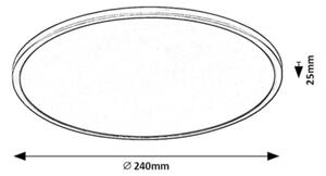 Plafonieră LED dimabilă EZIO LED/15W/230V 3000K 24 cm Rabalux 71155