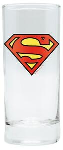 Set 2 pahare sticla licenta DC Comics - Superman 14 cm, 290 ml