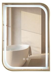 Oglindă LED ZONE 70X50 BRUSH GOLD