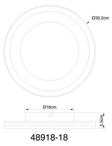 Plafonieră LED CLARINO LED/18W/230V d. 30,2 cm Globo 48918-18