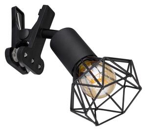 Lampă de perete cu clemă XARA I 1xE14/40W/230V negru Globo 54802SK