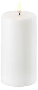 Lumânare Stâlp LED 7,8x15 cm Nordic White - Uyuni Lighting