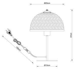 Lampă de masă COLLY 1xE27/15W/230V bambus Globo 15767T